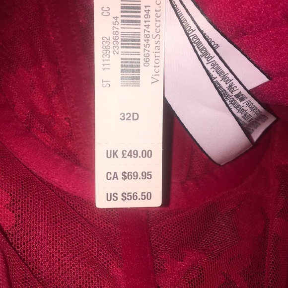 NWT Victoria’s Secret Dream Angels strapless red - Picture 4 of 9